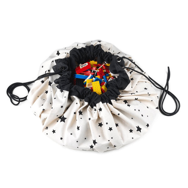 Play&Go Noomad Original 2-in-1 Playmat & Toy Storage Bag - World Map - Double Print - Ø140cm