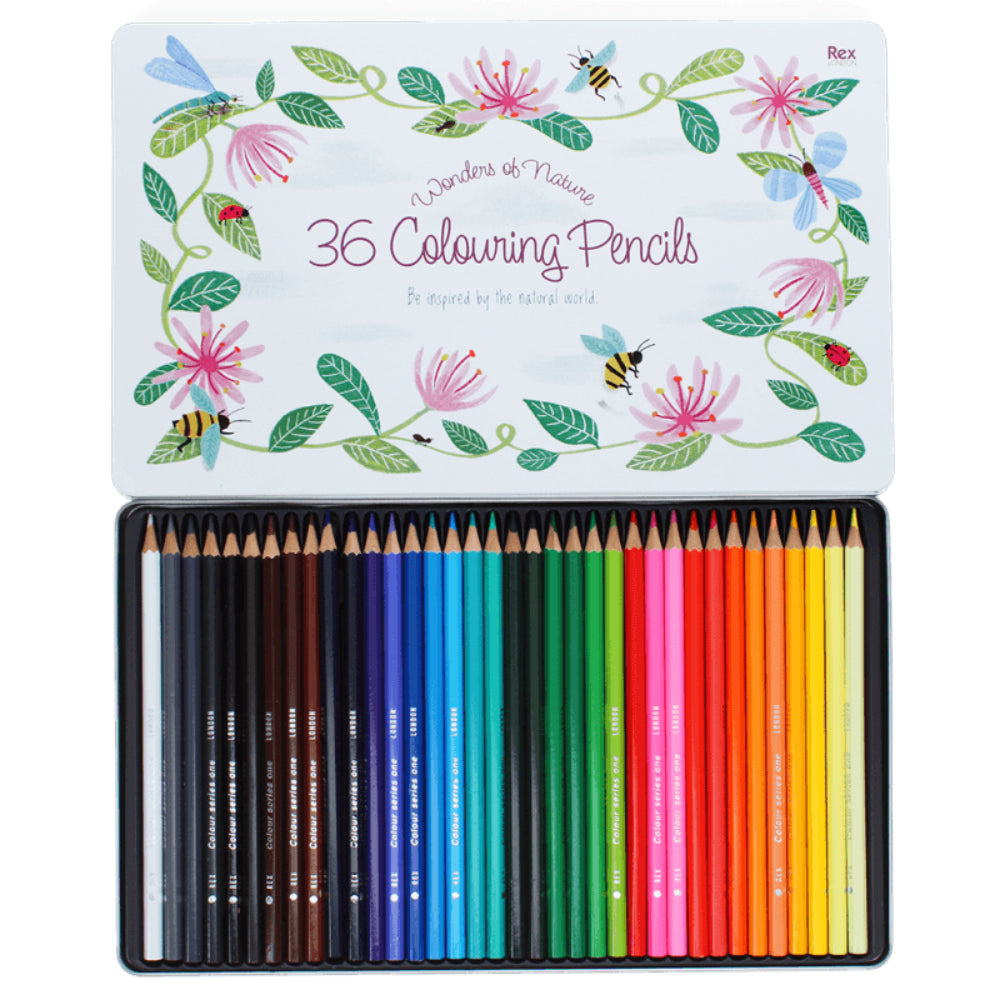 rex-36-colouring-pencils-in-a-tin-wonders-of-nature-rex-30690