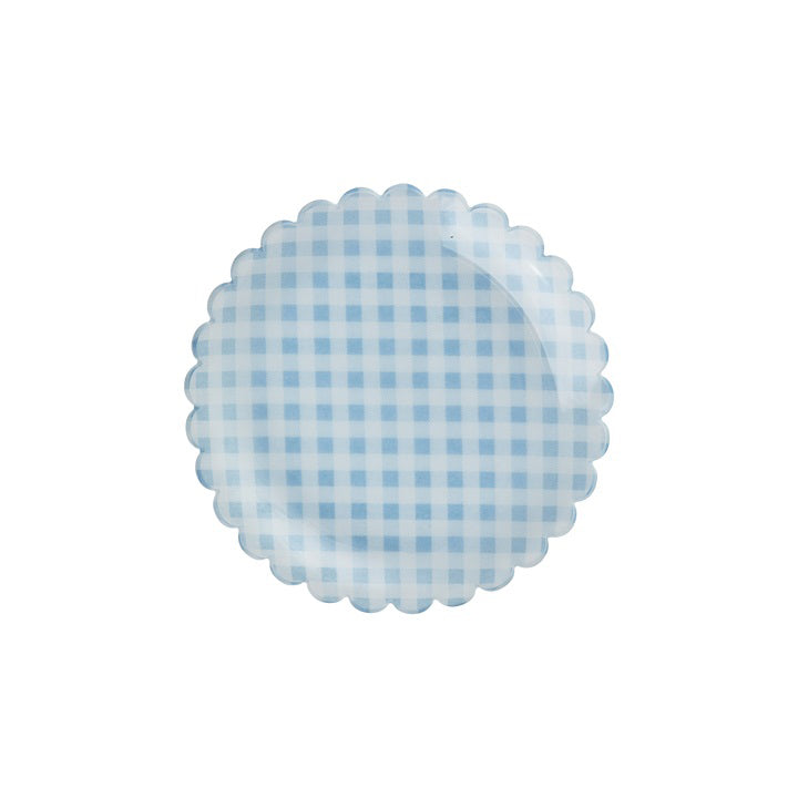 rice-dk-acrylic-cake-plate-with-soft-blue-checkers-fabric-rice-accpl-checsb