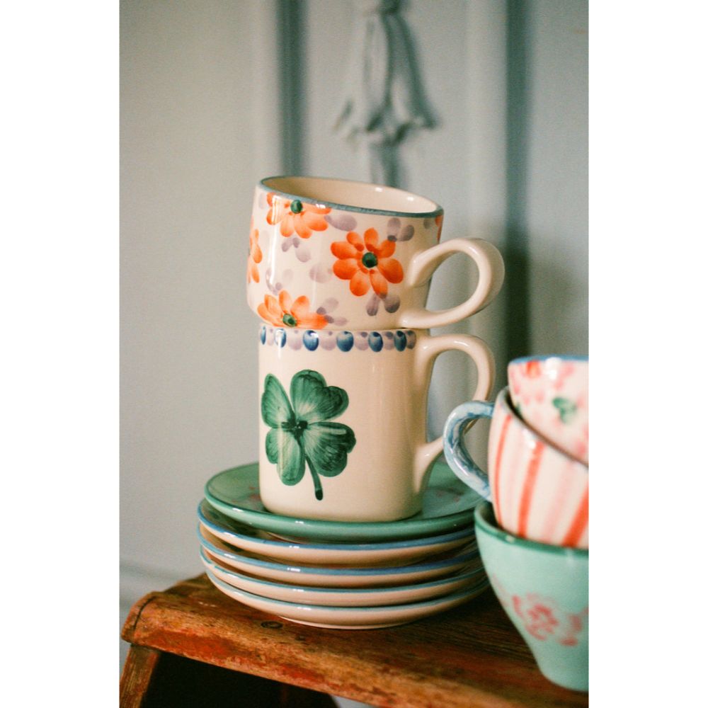 rice-dk-ceramic-bowl-with-hand-painted-good-luck-clover-soft-green-350ml-rice-cebwl-hpgolu