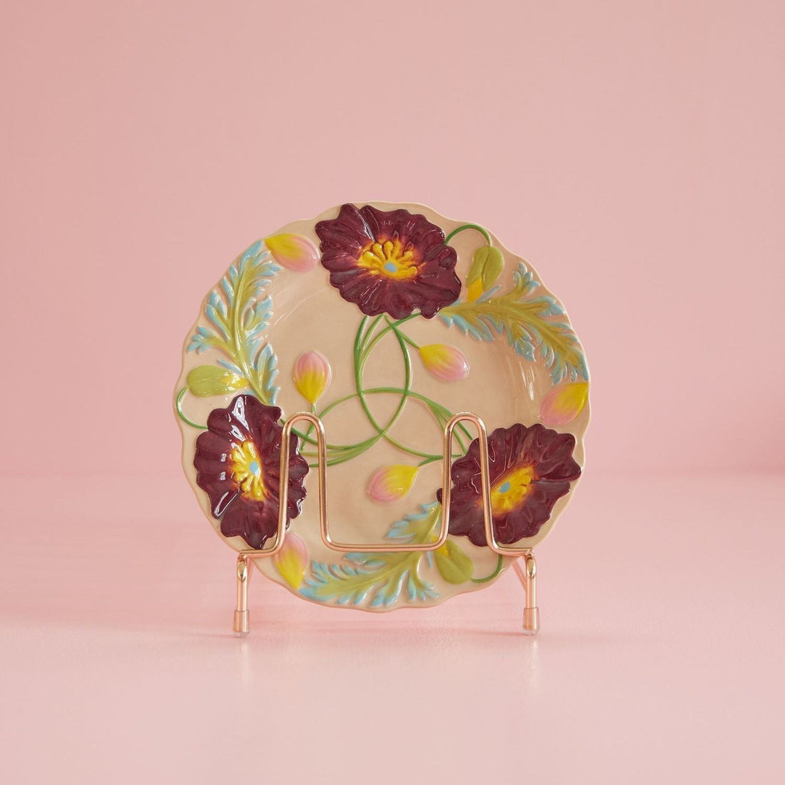 rice-dk-ceramic-lunch-plate-with-embossed-flower-design-soft-sand-rice-celpl-emss