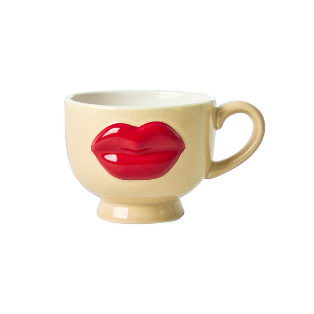 rice-dk-ceramic-mug-with-embossed-red-lips-cream-250ml-rice-cemug-lipcr