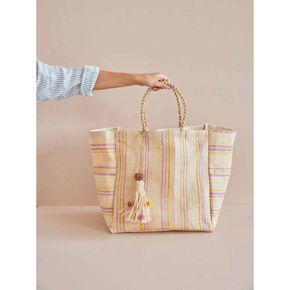 rice-dk-fabric-shopping-bag-with-yellow-and-lavender-details-rice-bgfab-yl