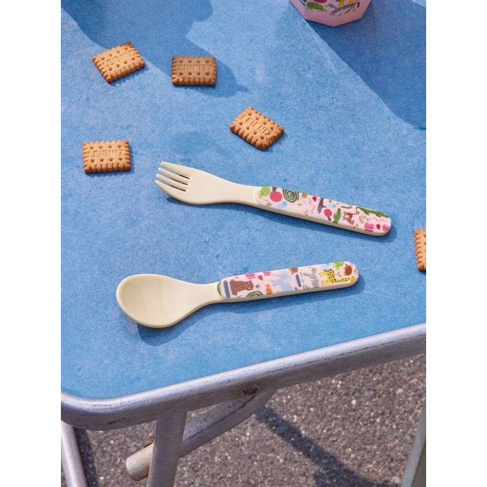 rice-dk-kids-melamine-spoon-and-fork-with-wildlife-print-pink-rice-babsf-wilii