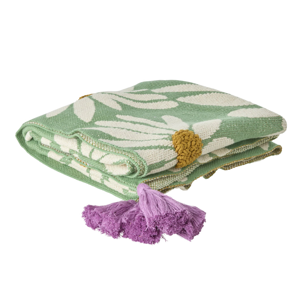 rice-dk-knitted-blanket-in-green-with-embossed-flowers-and-purple-tassels-rice-blcot-flowg