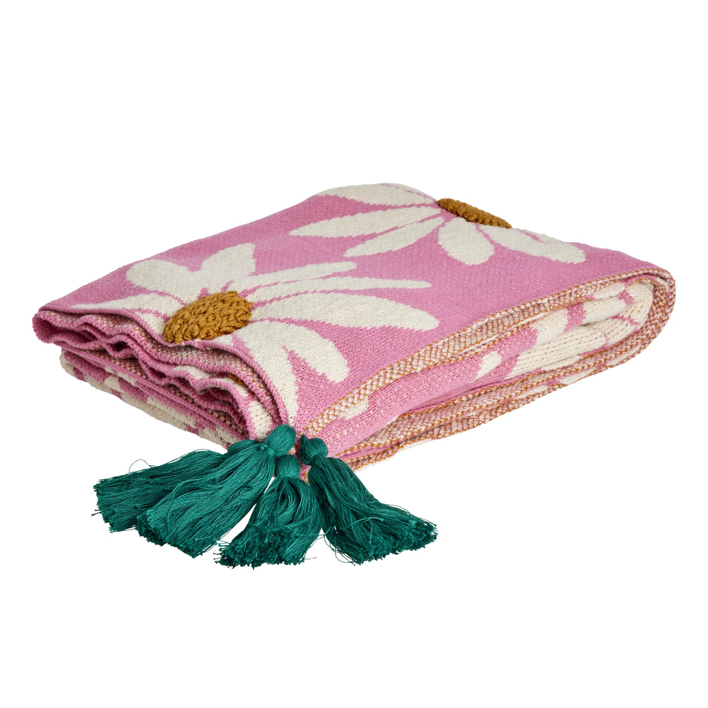 rice-dk-knitted-blanket-in-pink-with-embossed-flowers-and-green-tassels-rice-blcot-flowi