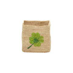 rice-dk-large-square-raffia-storage-basket-natural-clover-embroidery-rice-bssto-2zclol