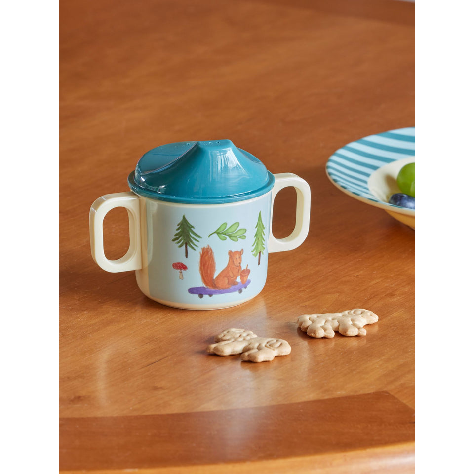 rice-dk-melamine-2-handle-baby-cup-with-blue-happy-forest-print-250-ml-rice-babcu-2hhafob