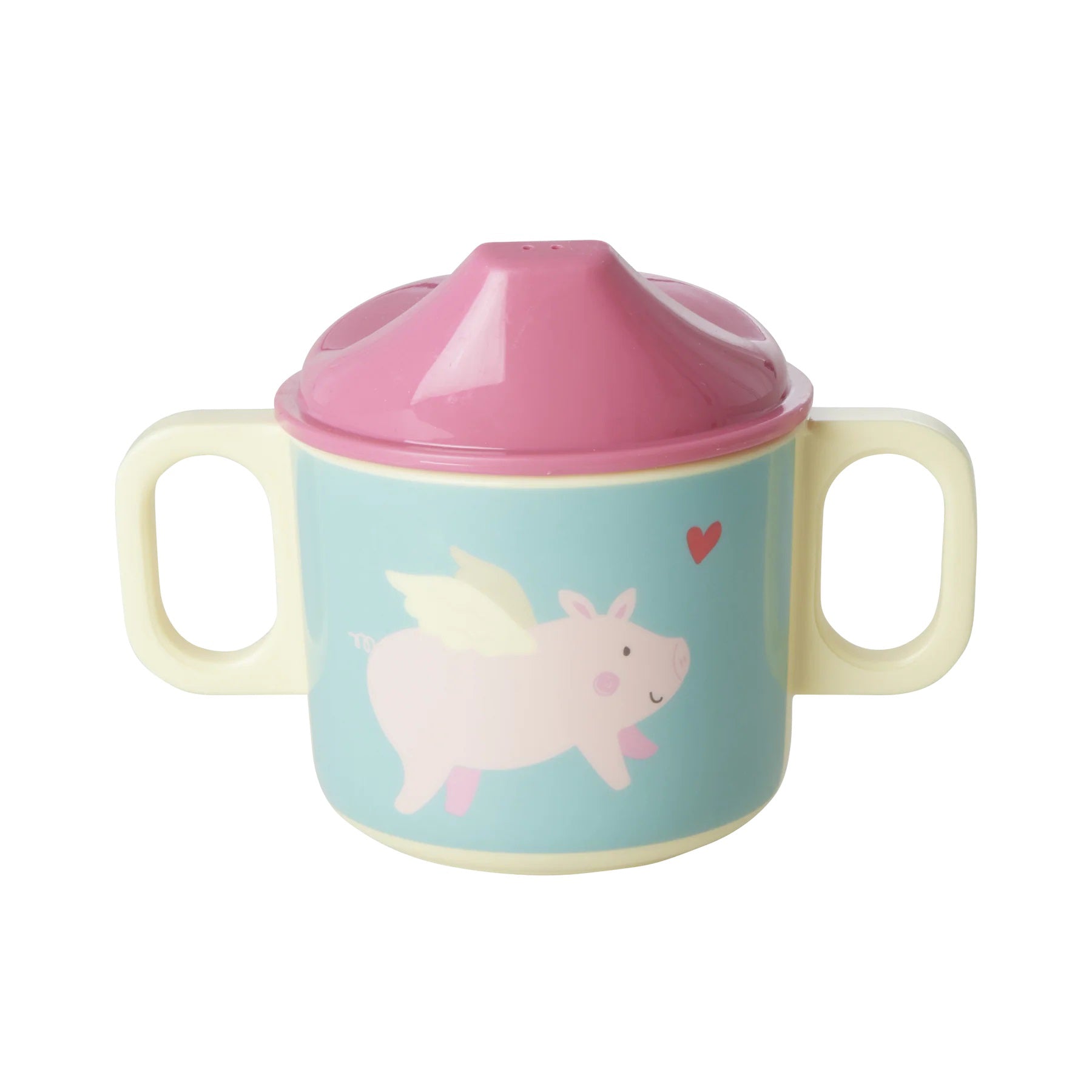 rice-dk-melamine-2-handle-baby-cup-with-flying-pig-print-rice-babcu-2hflyp