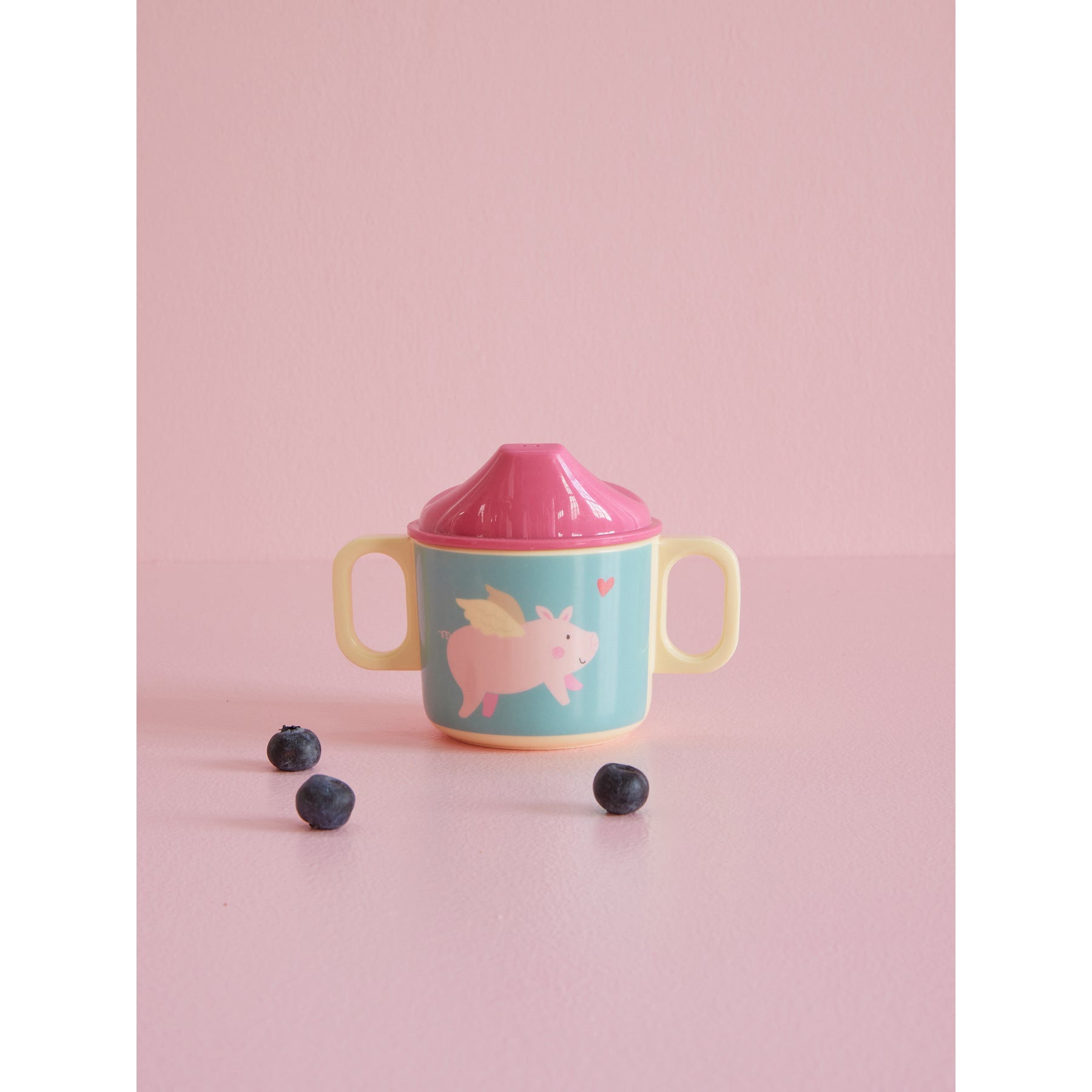 rice-dk-melamine-2-handle-baby-cup-with-flying-pig-print-rice-babcu-2hflyp