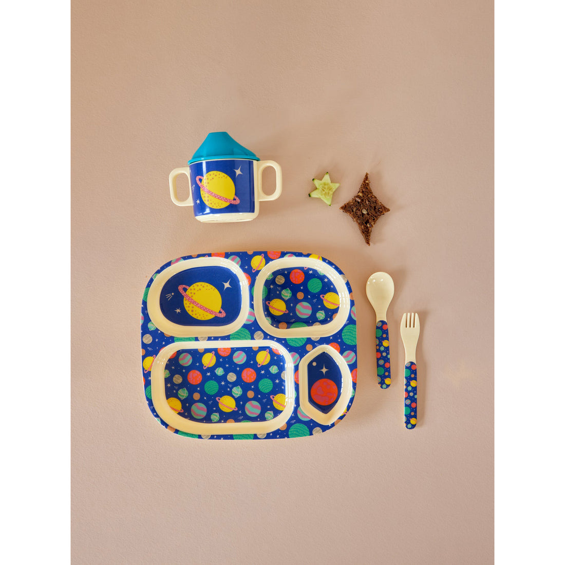 rice-dk-melamine-baby-dinner-set-in-gift-box-galaxy-print-4-pcs-rice-babox-4zgalaxy