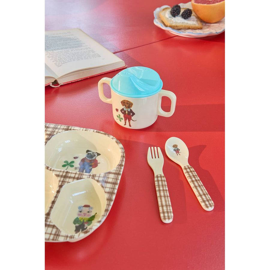 Rice DK Melamine Baby Dinner Set In Gift Box - Nathalie Lété Print - B ...