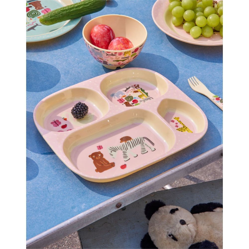 rice-dk-melamine-baby-dinner-set-in-gift-box-wildlife-print-pink-4-pcs-rice-babox-4zwilii