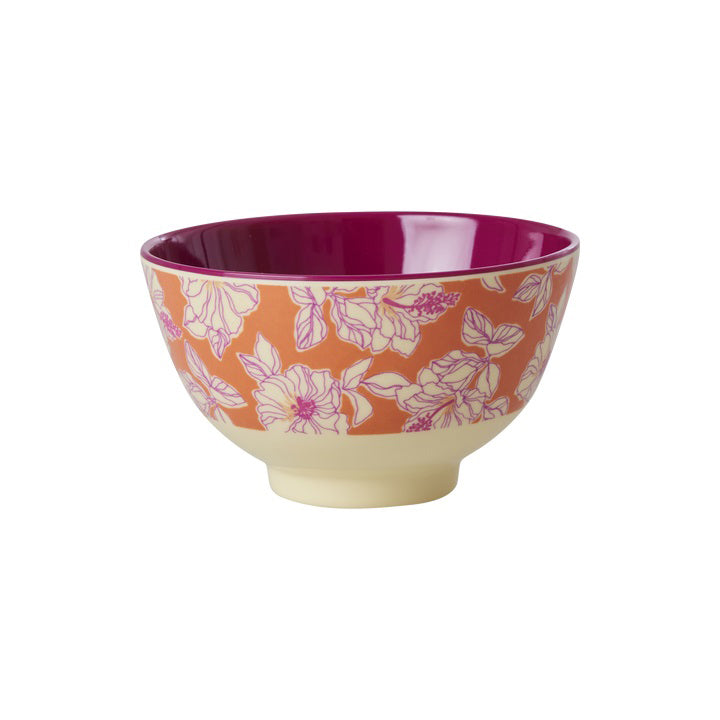 rice-dk-melamine-bowl-with-faded-hibiscus-print-small-300-ml-rice-melbw-sfahi
