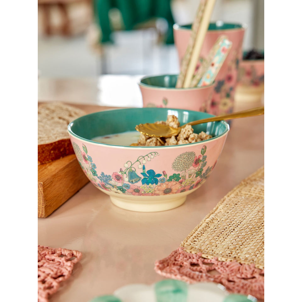 rice-dk-melamine-bowl-with-flower-collage-print-soft-pink-medium-700-ml-rice-melbw-flcosi