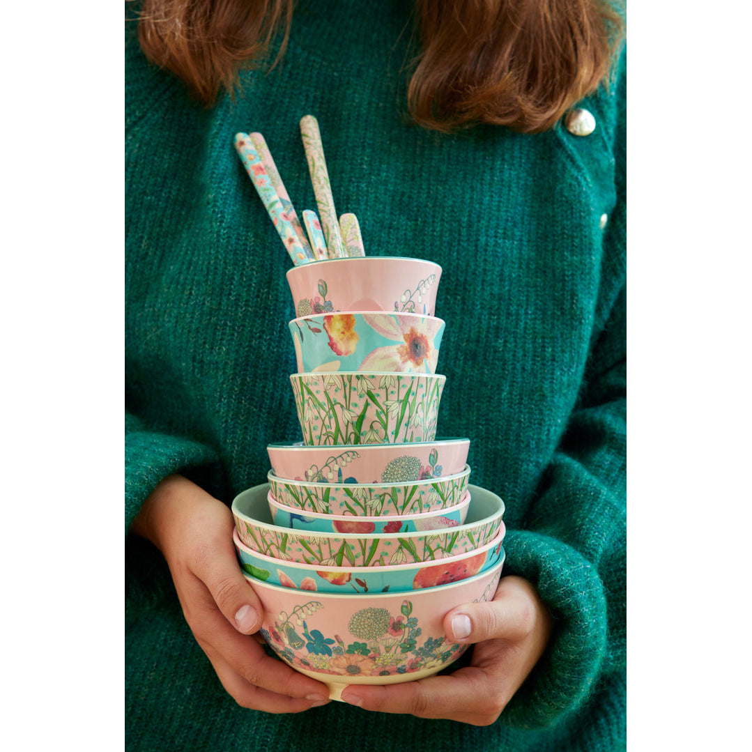 rice-dk-melamine-bowl-with-flower-collage-print-soft-pink-medium-700-ml-rice-melbw-flcosi