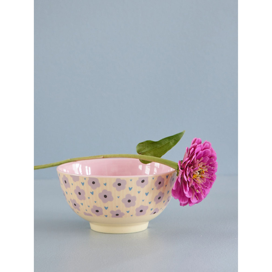 rice-dk-melamine-bowl-with-flowers-print-two-tone-medium-rice-melbw-flow