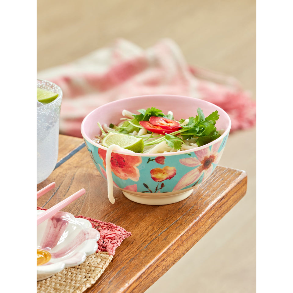 rice-dk-melamine-bowl-with-selma-flower-print-mint-medium-700-ml-rice-melbw-selflmi