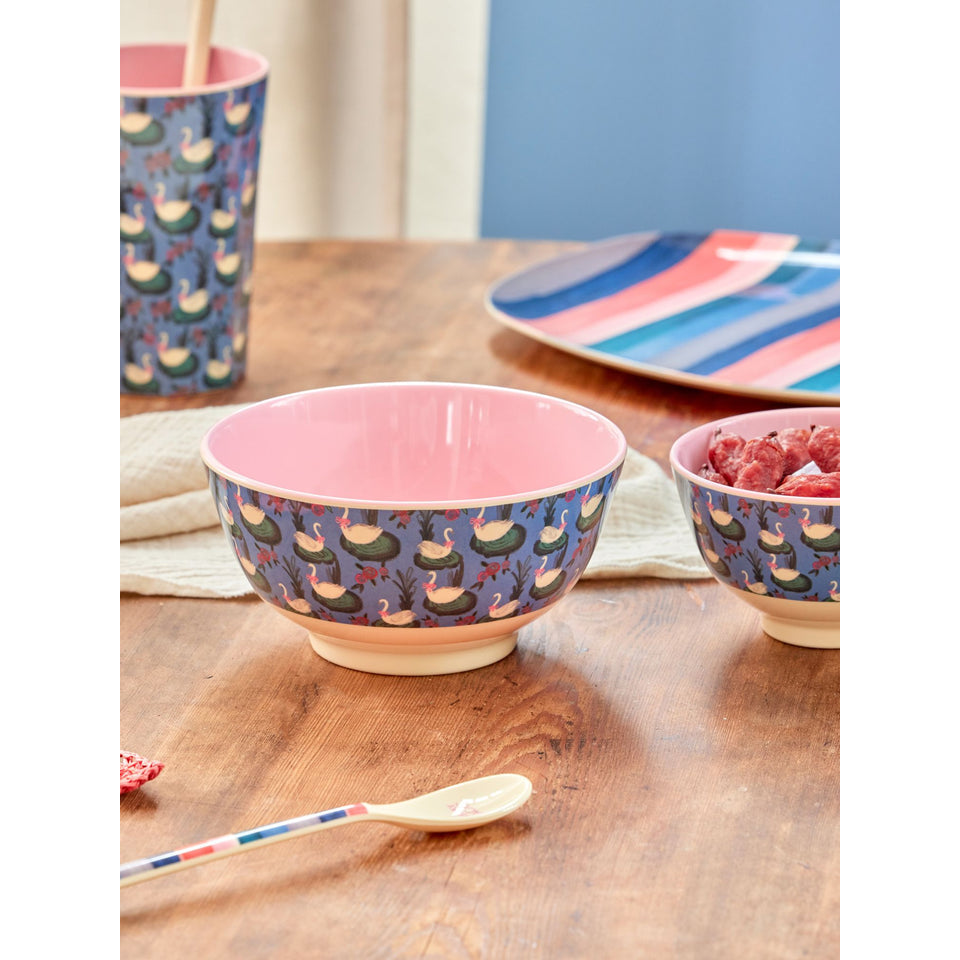 rice-dk-melamine-bowl-with-swan-lake-print-medium-700-ml-rice-melbw-swla