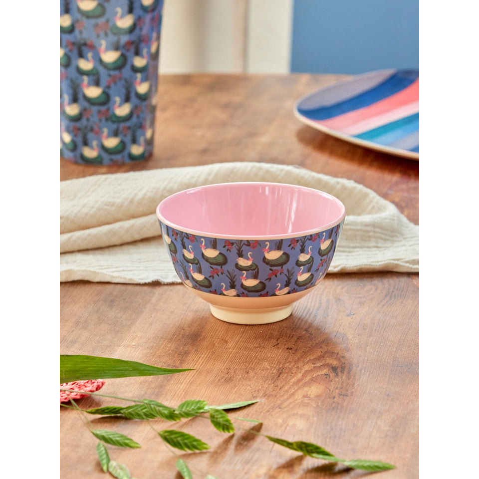 rice-dk-melamine-bowl-with-swan-lake-print-small-300-ml-rice-melbw-sswla