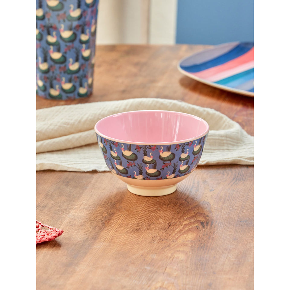 rice-dk-melamine-bowl-with-swan-lake-print-small-300-ml-rice-melbw-sswla