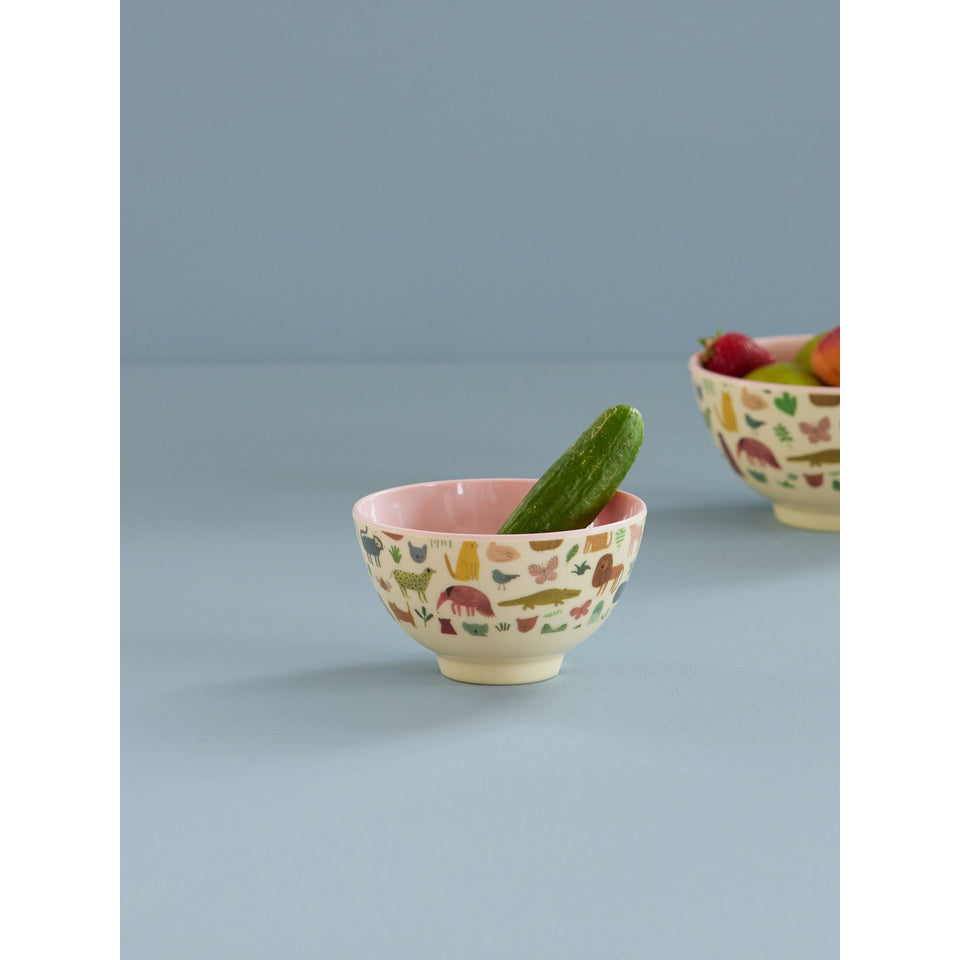 rice-dk-melamine-bowl-with-sweet-jungle-print-pink-small-300ml-rice-melbw-sswjunsi