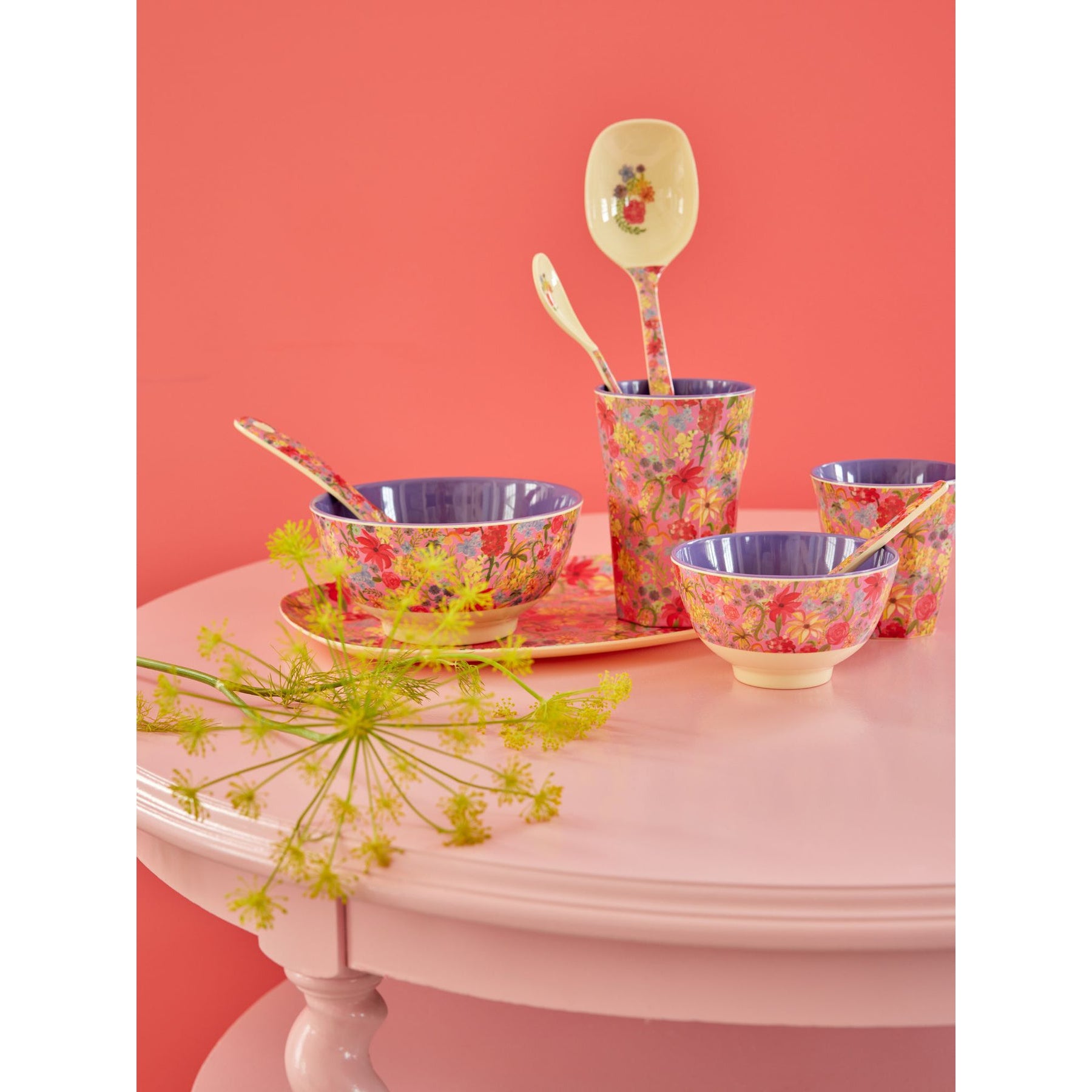 rice-dk-melamine-cooking-spoon-red-swedish-flower-print-rice-mekco-ss24xcswefl