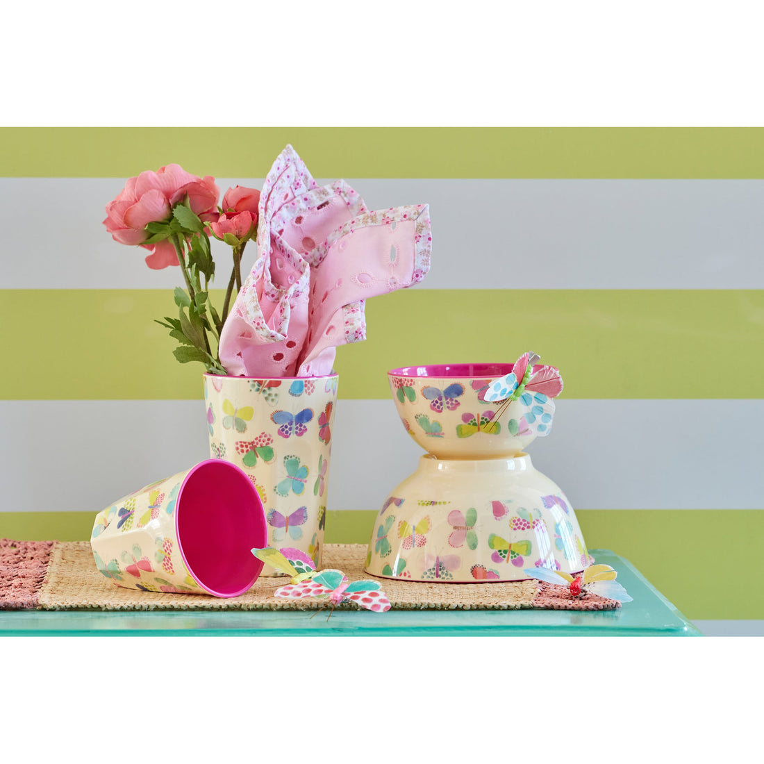 rice-dk-melamine-cup-with-butterfly-print-tall-400-ml-rice-melcu-lbutf