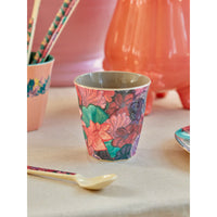 rice-dk-melamine-cup-with-forest-flower-print-medium-250-ml-rice-melcu-fofl