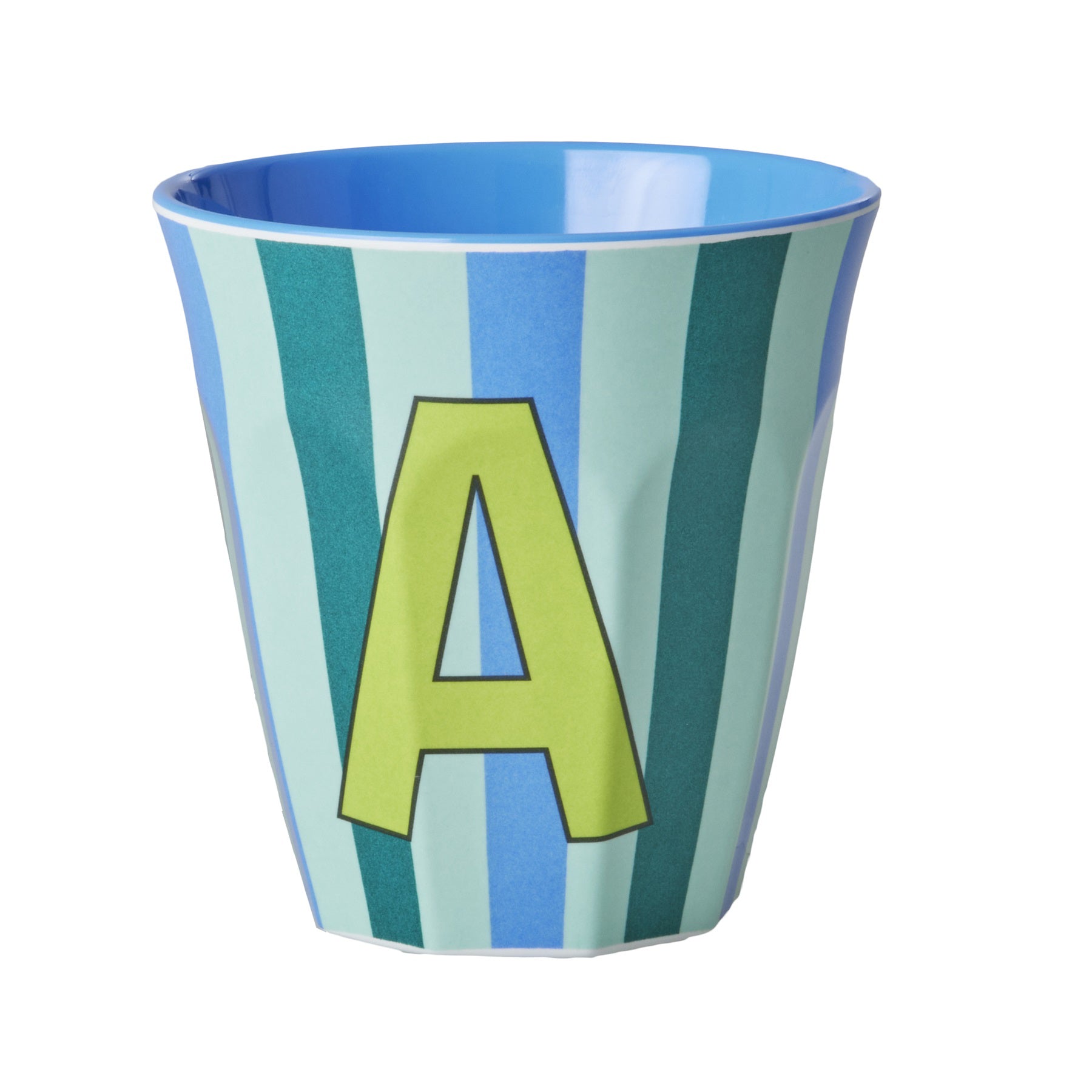 rice-dk-melamine-cup-with-the-letter-a-stripes-blueish-medium-250ml-rice-melcu-alpstrab