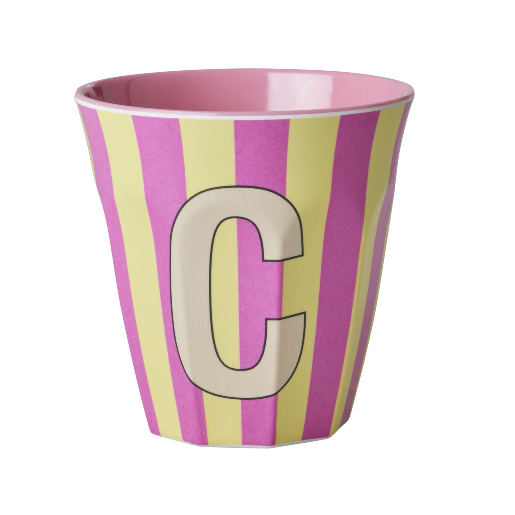 rice-dk-melamine-cup-with-the-letter-c-stripes-pinkish-medium-250ml-rice-melcu-alpstrci