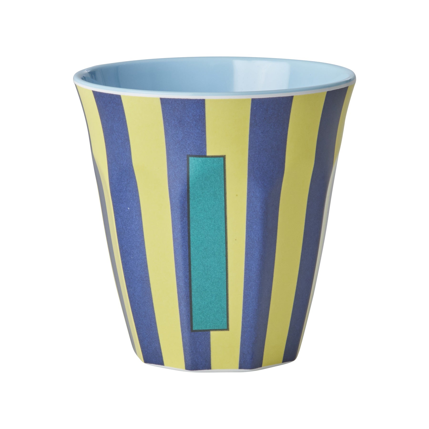 rice-dk-melamine-cup-with-the-letter-i-stripes-blueish-medium-250ml-rice-melcu-alpstrib
