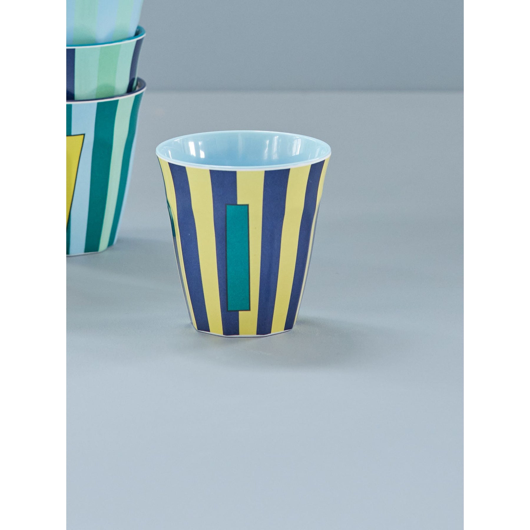 rice-dk-melamine-cup-with-the-letter-i-stripes-blueish-medium-250ml-rice-melcu-alpstrib