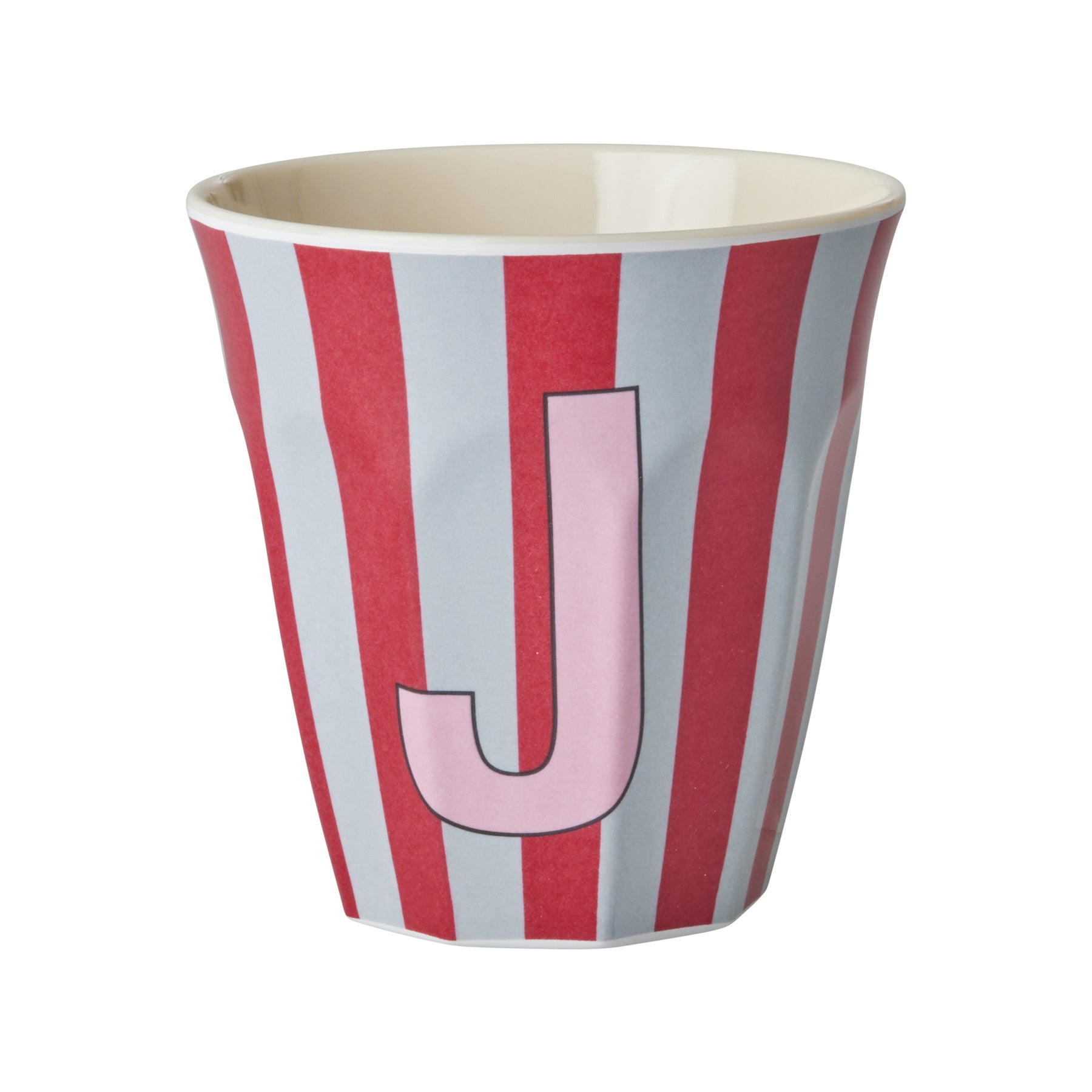 rice-dk-melamine-cup-with-the-letter-j-stripes-pinkish-medium-250ml-rice-melcu-alpstrji