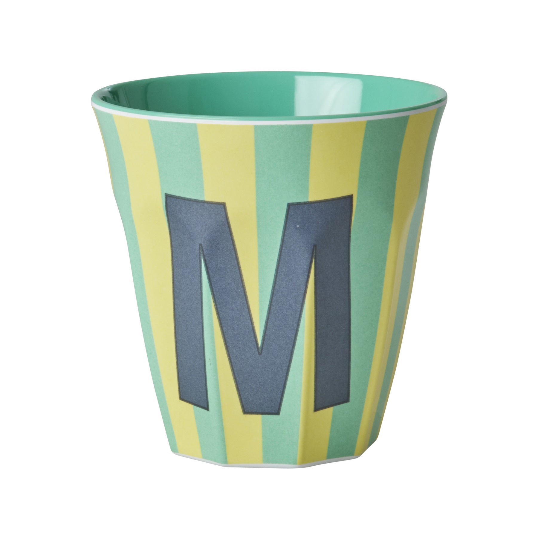 rice-dk-melamine-cup-with-the-letter-m-stripes-blueish-medium-250ml-rice-melcu-alpstrmb