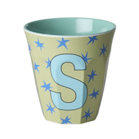 Rice DK Melamine Cup With The Letter S - Stars - Medium - 250 ml