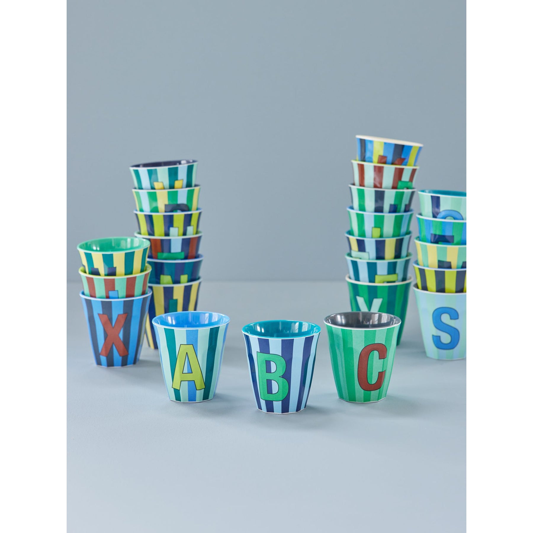 rice-dk-melamine-cup-with-the-letter-y-stripes-blueish-medium-250ml-rice-melcu-alpstryb