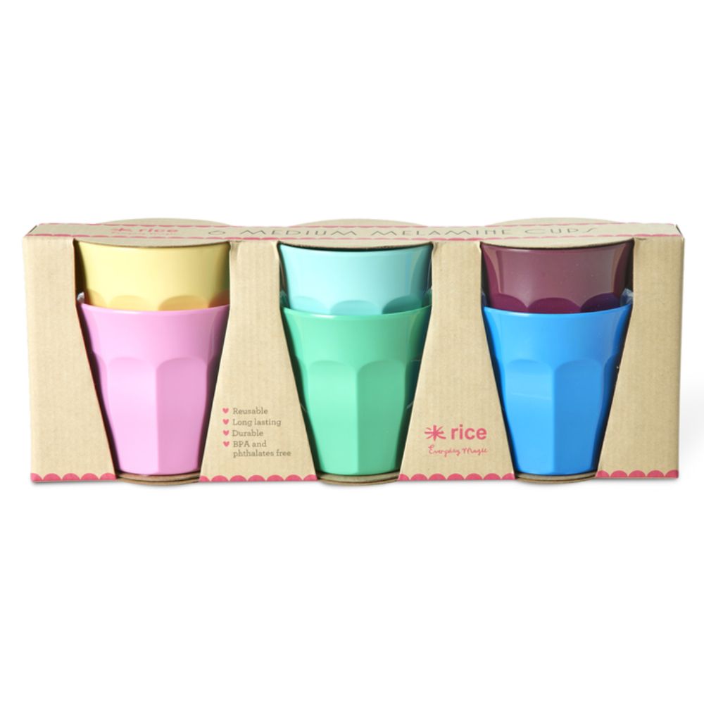rice-dk-melamine-cups-in-asst-show-your-colors-medium-6-pack-250ml-rice-melcu-6zch5