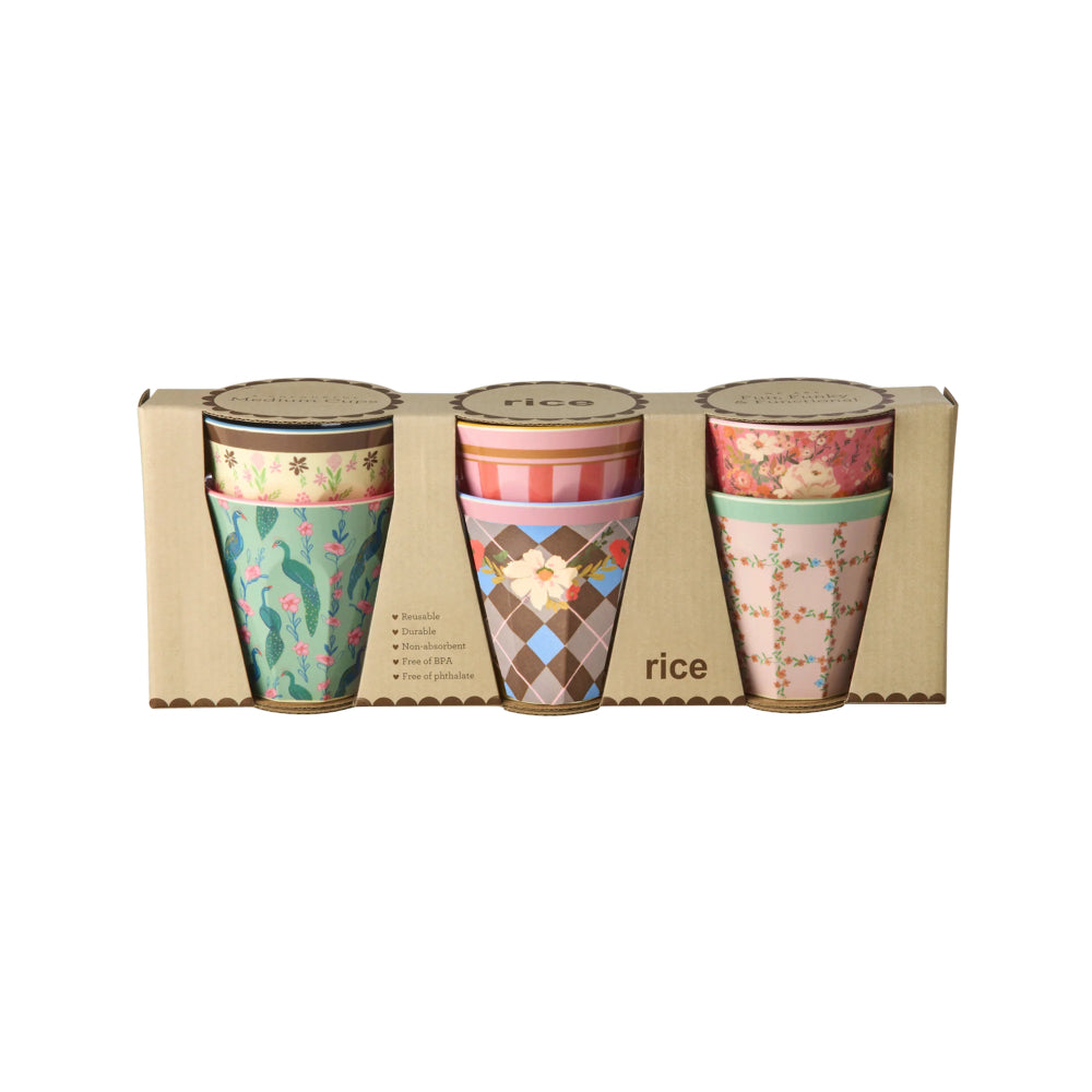 rice-dk-melamine-cups-with-all-you-need-is-love-and-prints-medium-6-pack-250ml-rice-melcu-6zaw25p