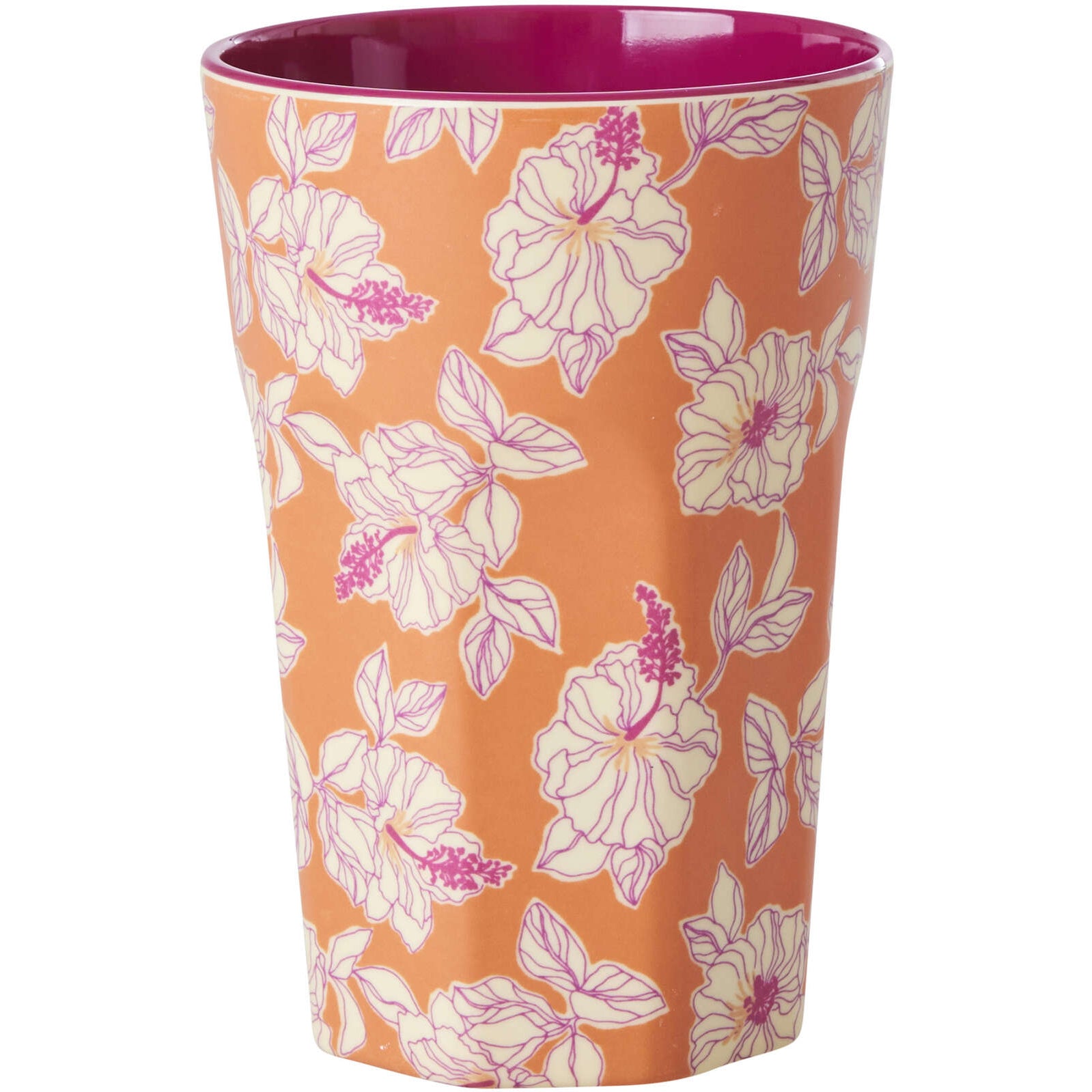 rice-dk-melamine-cups-with-faded-hibiscus-print-tall-400ml-rice-melcu-lfahi