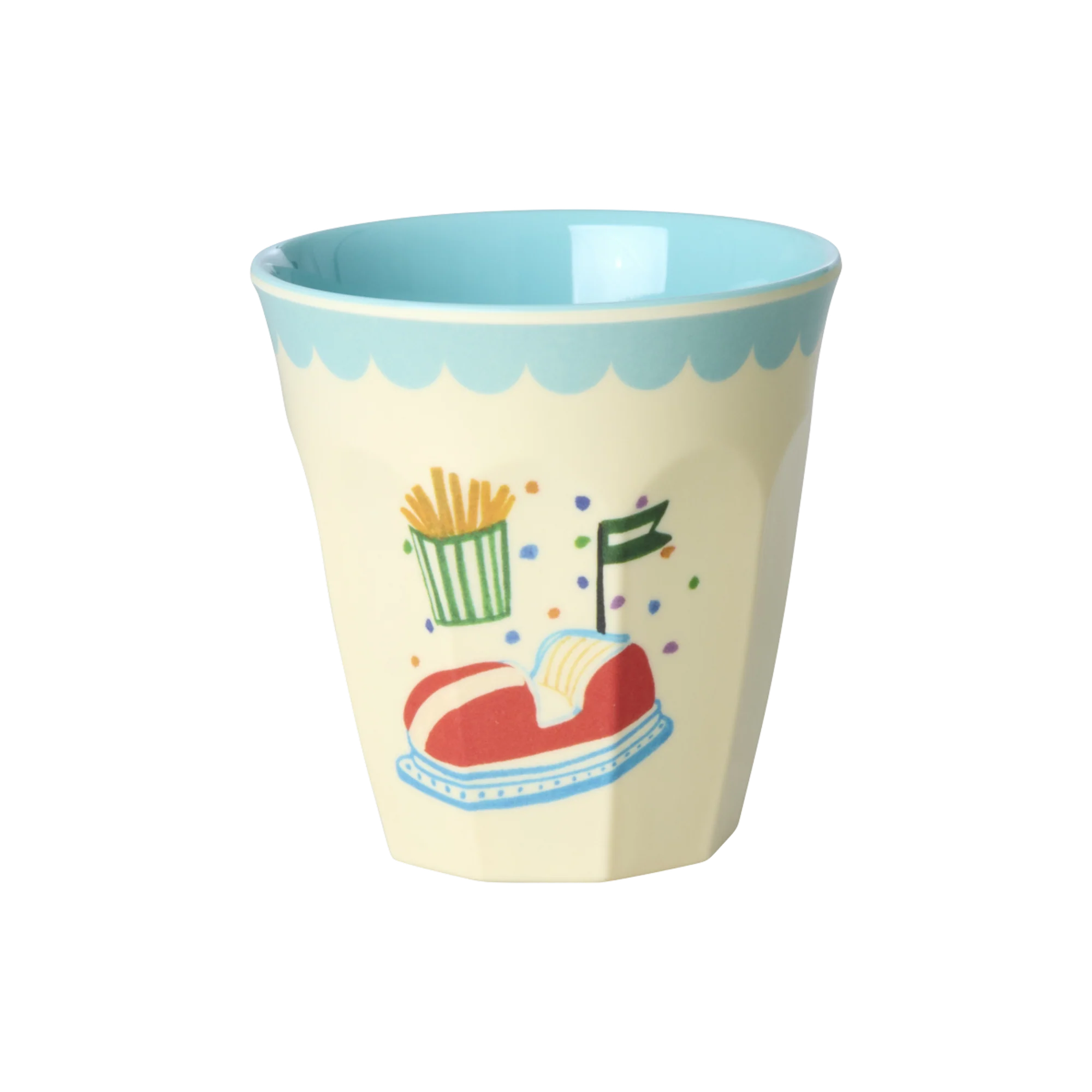 rice-dk-melamine-cups-with-mint-fun-fair-prints-small-6-pack-160ml-rice-melcu-6zsfufami