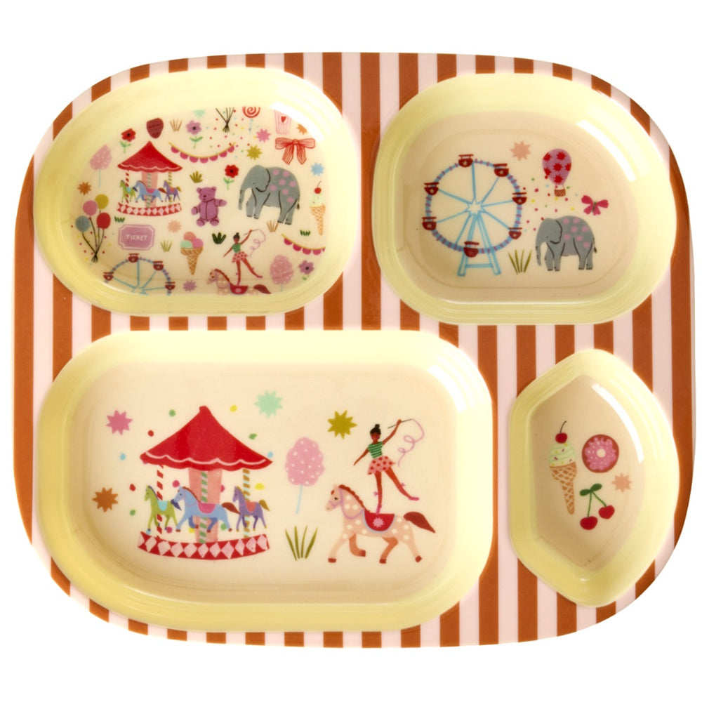 rice-dk-melamine-kids-4-room-plate-with-pink-fun-fair-print-rice-kipl4-fufai
