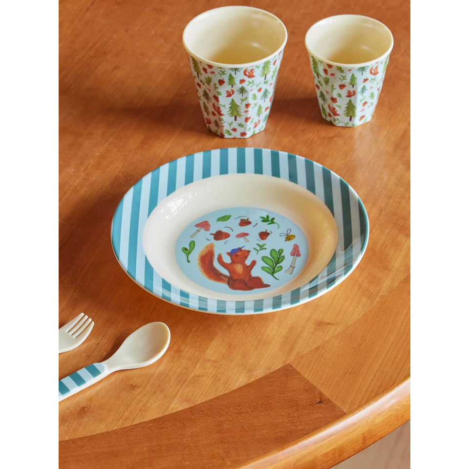 rice-dk-melamine-kids-bowl-with-blue-happy-forest-print-250-ml-rice-kibow-hafob