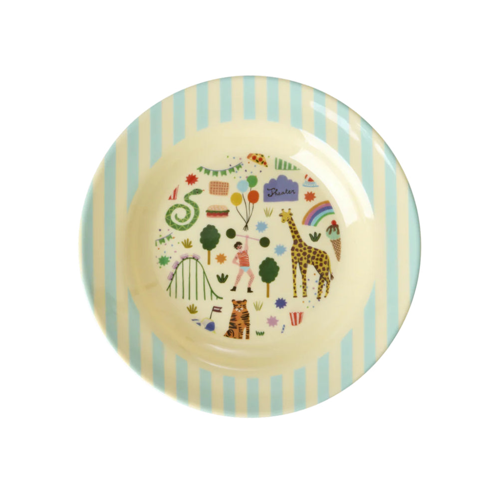 rice-dk-melamine-kids-bowl-with-mint-fun-fair-print-250ml-rice-kibow-fufami