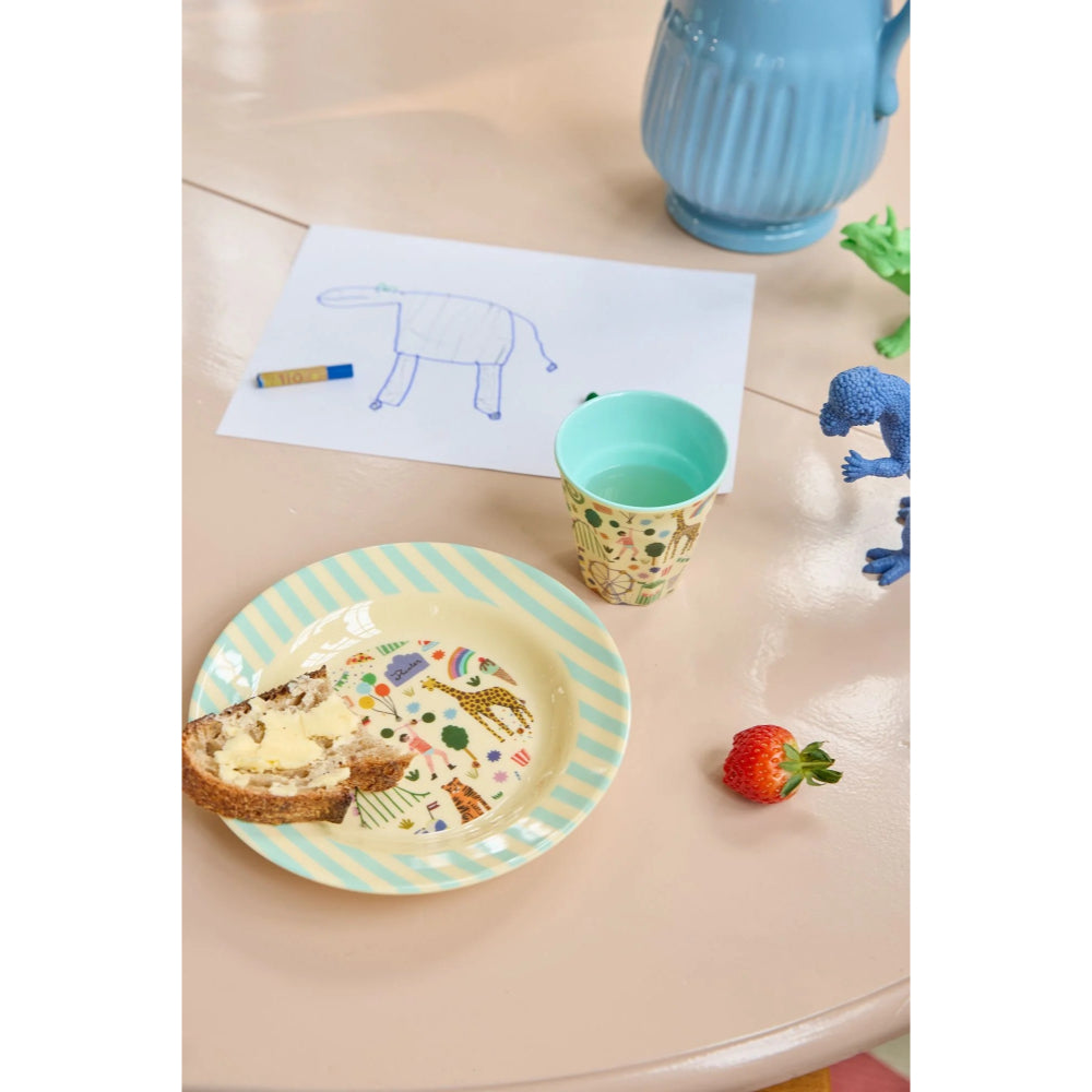 rice-dk-melamine-kids-bowl-with-mint-fun-fair-print-250ml-rice-kibow-fufami