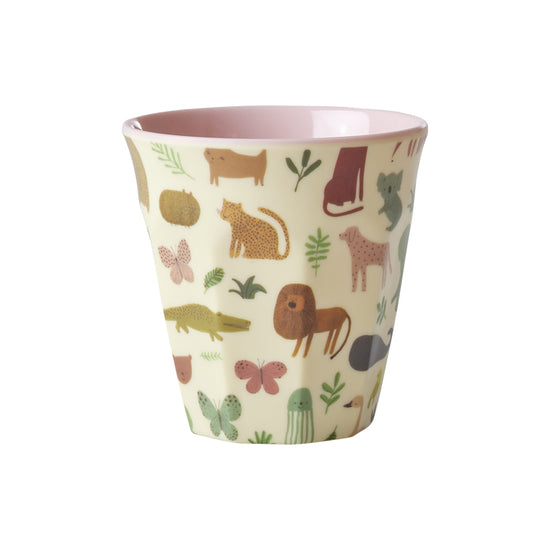 Rice DK Melamine Kids Cup with Sweet Jungle Print - Pink - Small - 160 ...