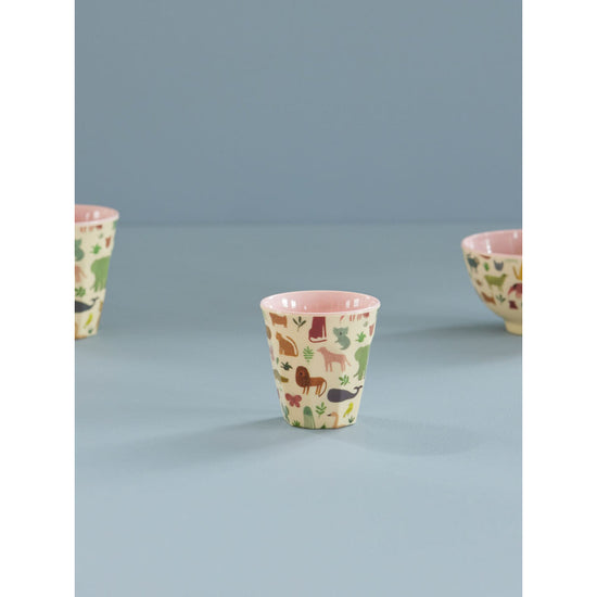 Rice DK Melamine Kids Cup with Sweet Jungle Print - Pink - Small - 160 ...