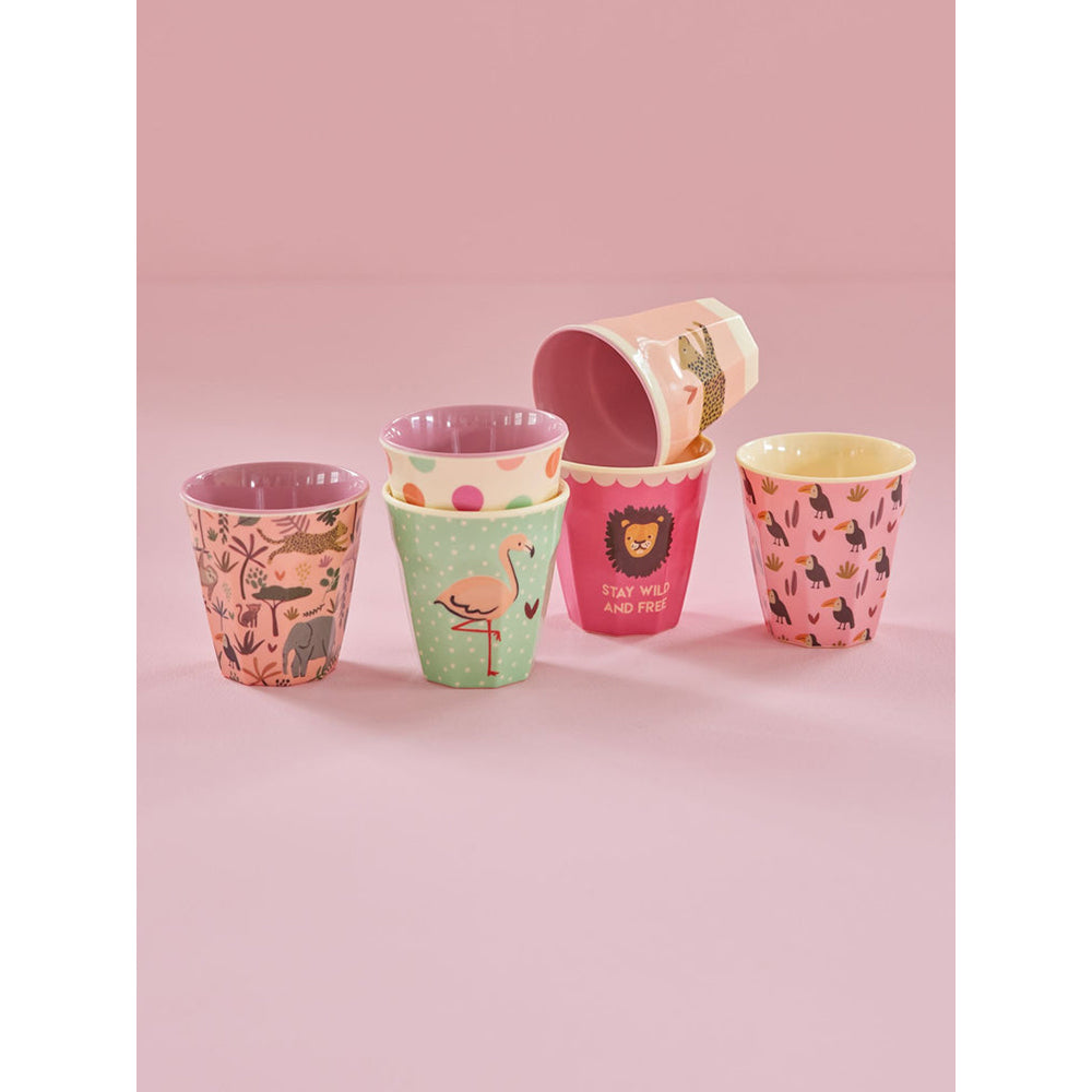 rice-dk-melamine-kids-cups-with-asst-jungle-prints-small-6-pack-160-ml