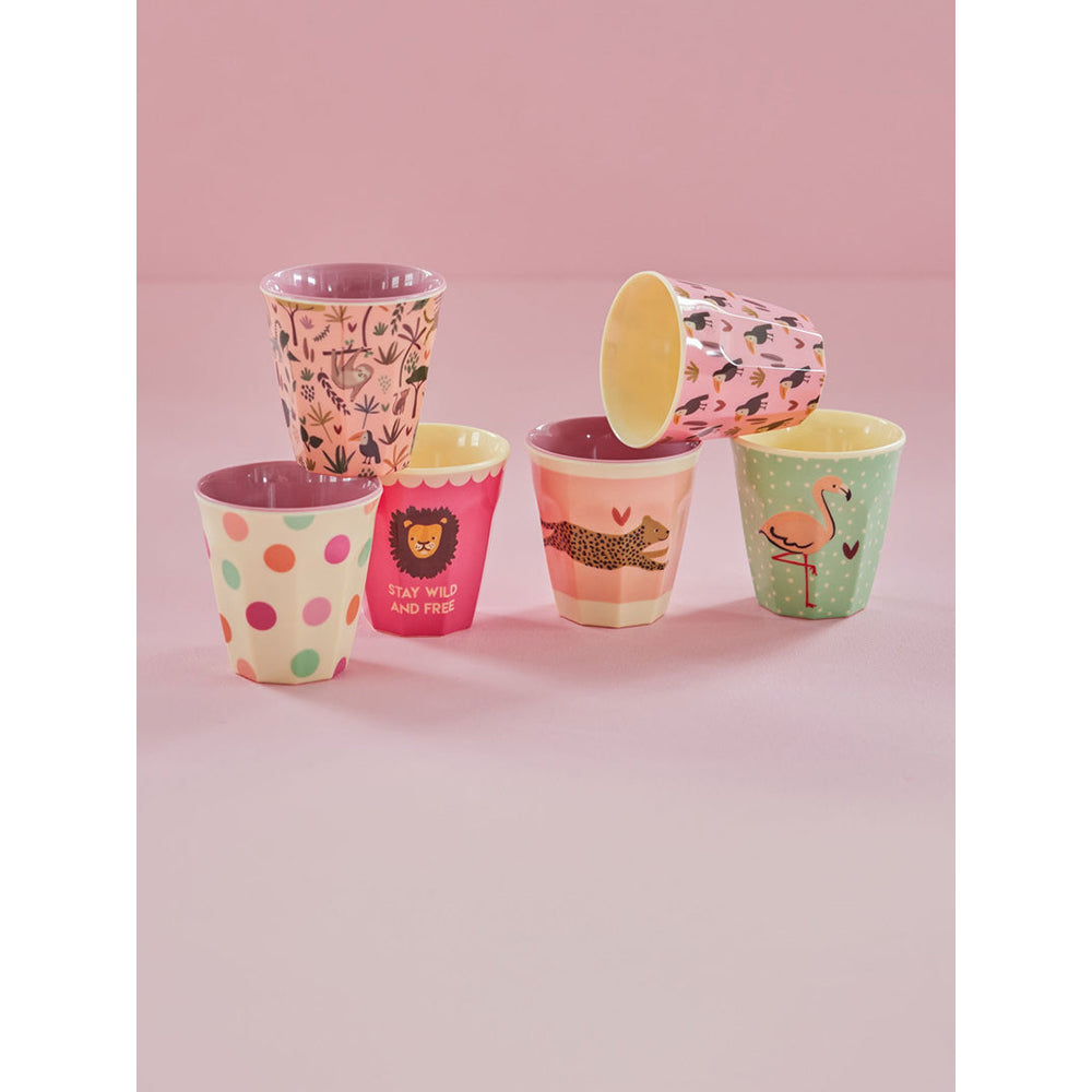 rice-dk-melamine-kids-cups-with-asst-jungle-prints-small-6-pack-160-ml