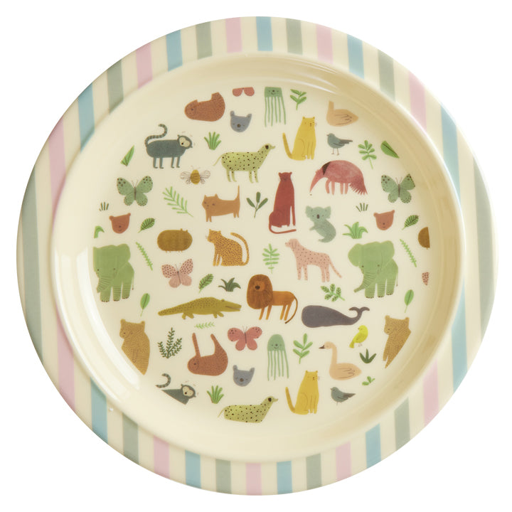 rice-dk-melamine-kids-lunch-plate-with-sweet-jungle-print-rice-kilpl-swjuntoto